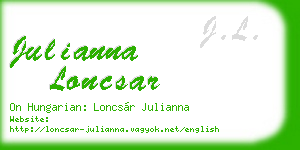 julianna loncsar business card